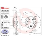 Bremsscheibe VA li | PORSCHE Cayenne, Panamera 16 | 09.C985.21
