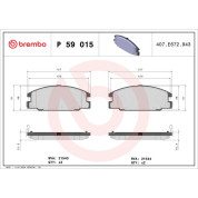 BREMBO Bremsklötze VA | ISUZU Trooper/OPEL Frontera 86 | P 59 015