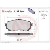 BREMBO Bremsklötze VA | MAZDA 6 12 | P 49 048