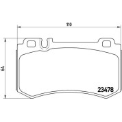 BREMBO Bremsklötze HA | MERCEDES E, S-Klasse 02-13 | P 50 061