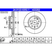 Bremsscheibe Suzuki P.Sx4 1.5-1.6 06 | 24.0122-0252.1