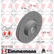 11 481 021 Sport Bremsscheibe VA Sport | BMW E31,E38 90 | 150.1271.52