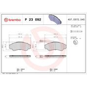 BREMBO Bremsklötze VA | CITROEN Jumper PEUGEOT Boxer 94-05 | P 23 092