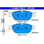 Bremsbelagsatz Audi P. A6/A7/A8 2.0-6.3 Quattro 10 | 13.0460-7280.2