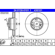 Bremsscheibe Bmw S. 5/7/8 3,5-5,0 93-04 | 24.0130-0101.1