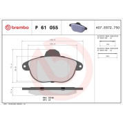 BREMBO Bremsklötze VA | CITROEN Xantia 93-03 | P 61 055