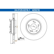 Bremsscheibe | 24.0125-0216.1