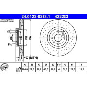 Bremsscheibe Abarth P. 500/500C 1.4 08 | 24.0122-0283.1