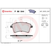 BREMBO Bremsklötze VA | MERCEDES Citan RENAULT KANGOO 08 | P 68 044