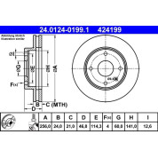 Bremsscheibe Chevrolet P. Lacetti/Rezzo/Nubira 05 | 24.0124-0199.1