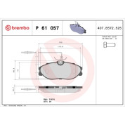 BREMBO Bremsklötze VA | CITROEN Xsara, ZX PEUGEOT 306, 406 93-11 | P 61 057