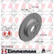 11 482 028 Sport Bremsscheibe HA Sport O | BMW E46 98 | 150.1289.52