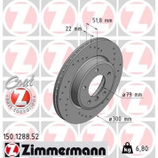 11 481 037 Sport Bremsscheibe VA Sport | BMW E46 01 | 150.1288.52