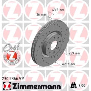 41 481 024 Sport Bremsscheibe VA Sport | ALFA MiTo,FIAT Bravo,Stilo 01 | 230.2366.52