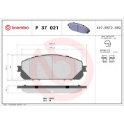 BREMBO Bremsklötze VA | JEEP Cherokee 13 | P 37 021