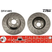 15 481 045 Bremsscheibe VA | MERCEDES W220 98 | DF4148S