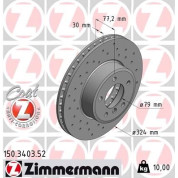 11 481 046 Sport Bremsscheibe VA Sport | BMW E60,E63 03 | 150.3403.52