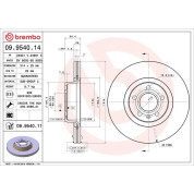 12 481 039 Bremsscheibe VA | AUDI A6 04 | 09.9540.11