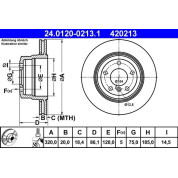 Bremsscheibe Bmw T. 5 E60/E61 2.5-3.0 05-10 | 24.0120-0213.1