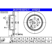 Bremsscheibe Honda T. Accord/Civic/Concerto/Crx 85-01 | 24.0110-0212.1