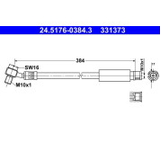 Bremsschlauch | 24.5176-0384.3