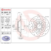 Bremsscheibe HA Xtra | AUDI A6 04 | 08.8843.2X