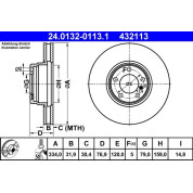 Bremsscheibe Bmw S. 7 4.0D/5.4 94-01 | 24.0132-0113.1