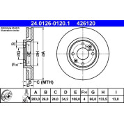 Bremsscheibe Citroen P. C5/Xsar | 24.0126-0120.1