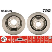 Bremsscheibe Vw T. Touareg /Q7 358X28 | DF4759S