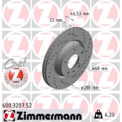 12 481 026 Sport Bremsscheibe VA Sport | AUDI A4,A8,VW Passat,SEAT 97 | 600.3207.52