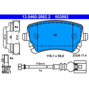 Bremsbelagsatz Vw T. T5 03- Mit Sensor | 13.0460-2882.2