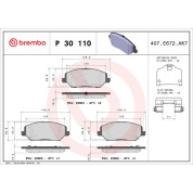 BREMBO Bremsklötze VA | HYUNDAI I30 KIA Ceed 16 | P 30 110