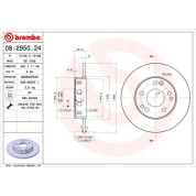 15 481 009 Bremsscheibe VA | MERCEDES W201 82 | 08.2950.24