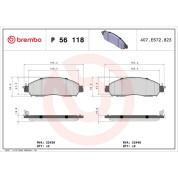 BREMBO Bremsklötze VA | NISSAN Navara RENAULT Alaskan 15 | P 56 118