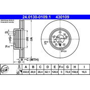 Bremsscheibe Bmw P. X3/X5 3.0-4.4 00-11 | 24.0130-0109.1