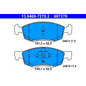 Bremsbelagsatz Dacia P. Logan 1.4-1.6 07 | 13.0460-7270.2