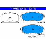 Bremsbelagsatz Nissan P. Cube/Juke/Pulsar/Tiida 07 | 13.0460-5716.2