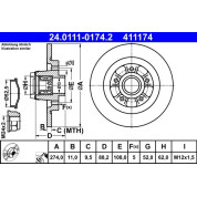 Bremsscheibe | 24.0111-0174.2