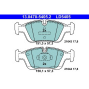 Bremsbelagsatz Bmw S. 3/Z3/Z4 90-09 Keramik | 13.0470-5405.2