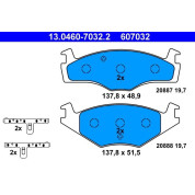 Bremsbelagsatz Vw P. Caddy/Golf/Jetta/Passat/Vento 1,0-1,8 79-99 | 13.0460-7032.2