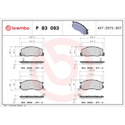 BREMBO Bremsklötze VA | TOYOTA Previa 90-00 | P 83 093