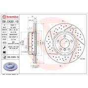 11 481 134 Brembo Premium VA zweiteilig | BMW 1, 3 04-13 | 09.C420.13