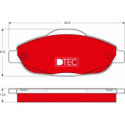 Bremsbelagsatz Peugeot P. 308/3008 1,2-2,0 07- Dtec Cotec | GDB1761DTE