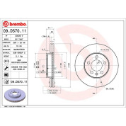 Bremsscheibe VA | SEAT Ibiza VW Polo 17 | 09.D570.11