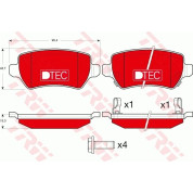 Bremsbelagsatz Opel T. Astra/Combo/Corsa/Meriva/Zafira 98- Dtec Cotec | GDB1515DTE