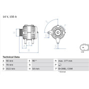 Lichtmaschine | BMW 1,3 Serie | 0 986 080 580