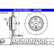 Bremsscheibe Bmw T. E46 2.5-3.0 99-06 | 24.0122-0209.1