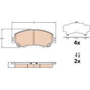 Bremsklötze HA | NISSAN X-Trail 13 | GDB3631