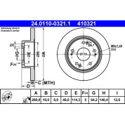 Bremsscheibe Honda T. Accord 2.0-2.4 03-08 | 24.0110-0321.1