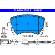 Bremsbelagsatz Vw T. Phaeton 3.0-6.0 4Motion 02-16 | 13.0460-2890.2